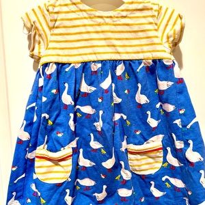 Mini Boden Goose Hopscotch Dress, Baby girl, 3-6 months